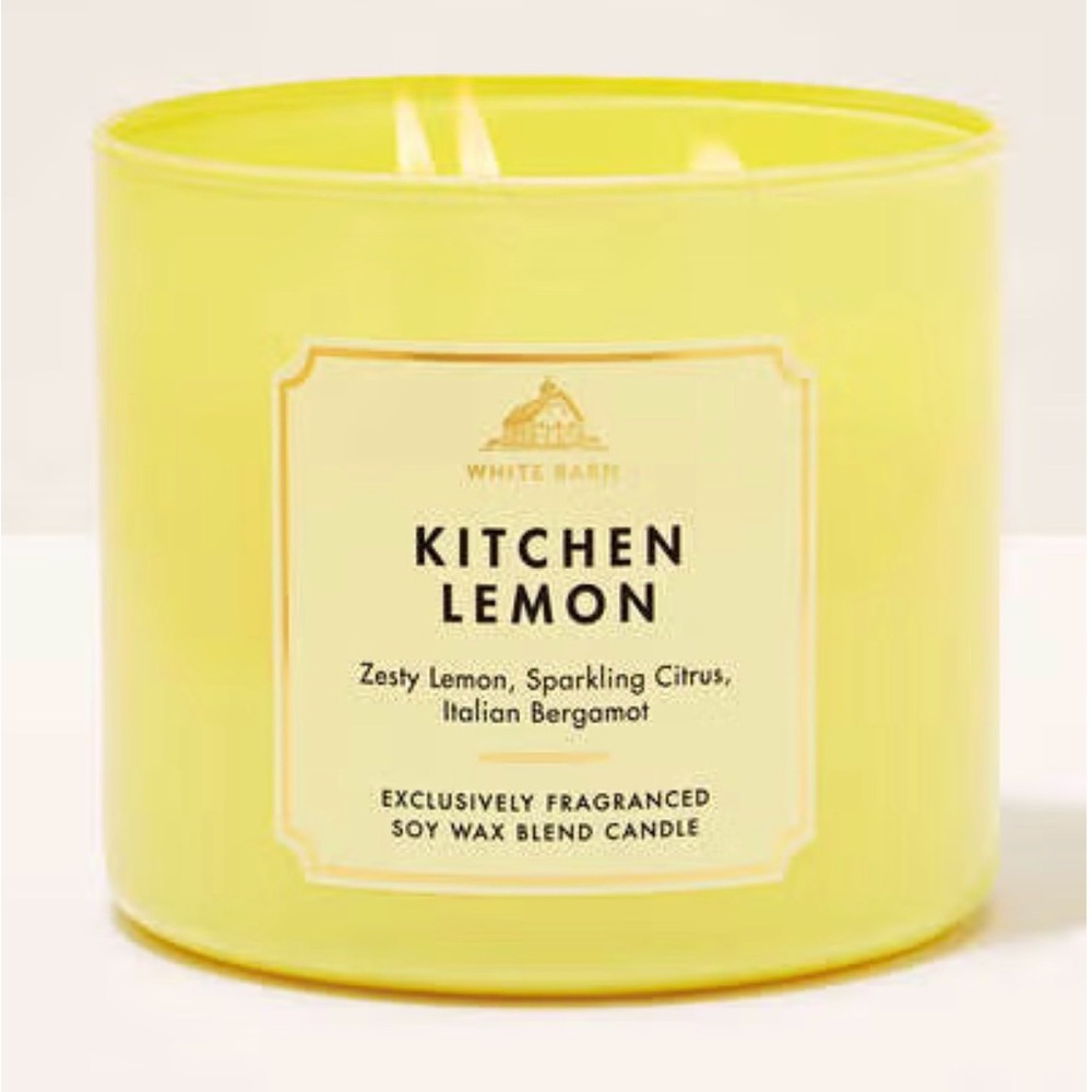 White Barn Kitchen Lemon Three Wick Candle - NWB